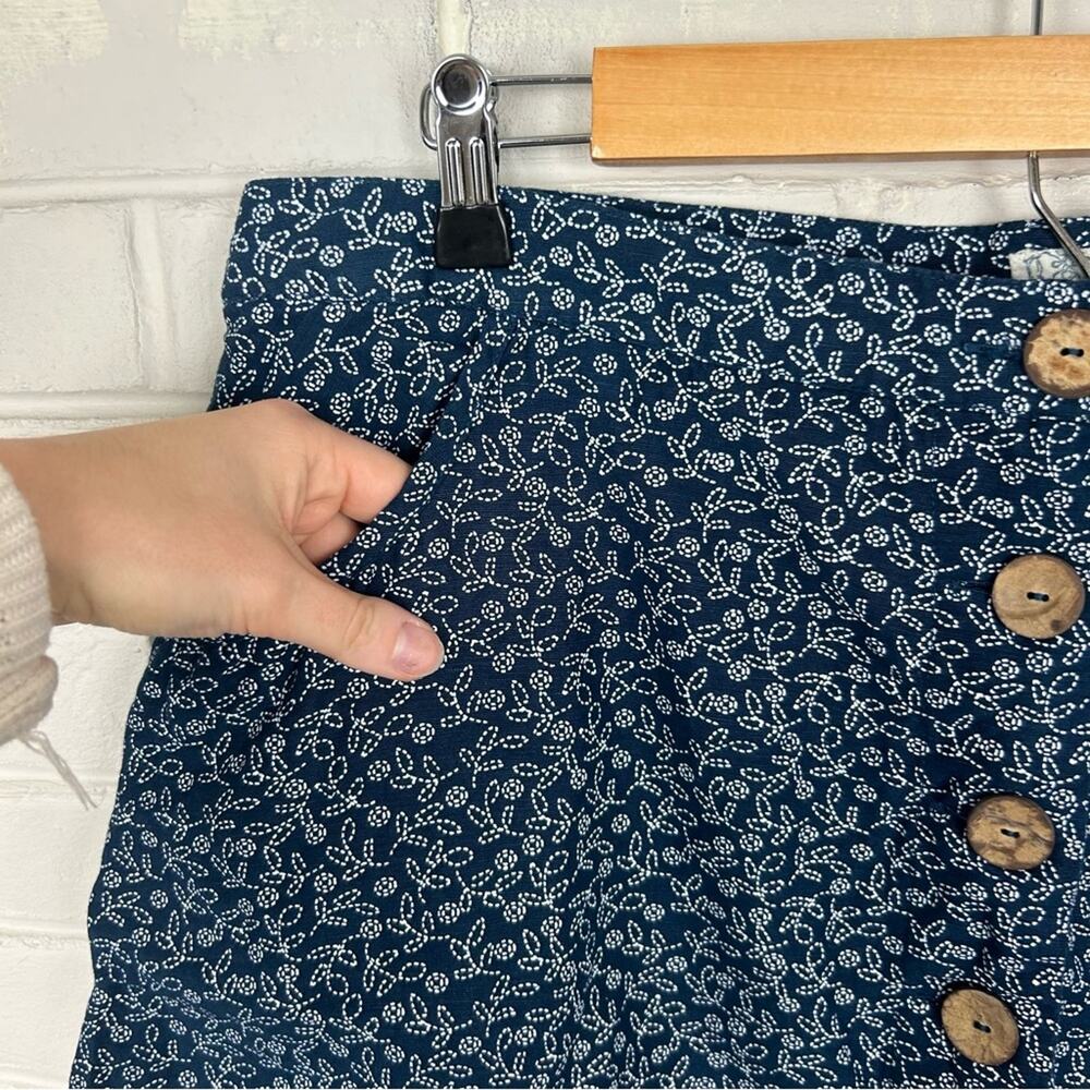 Fat Face Navy Patterned Button Front 100% Cotton … - image 8